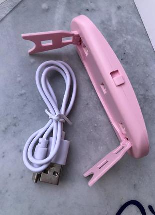 Складная дорожная мини лампа для ногтей сушки гель лака маникюра маленькая компактная...