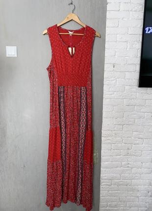 Длинное трикотажное платье летнее платье monsoon, xl3 фото
