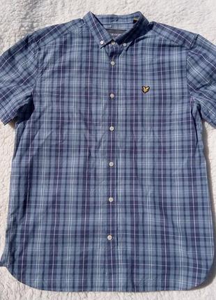 Сорочка lyle scott розміру l в кліточку на короткий рукав