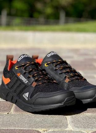 Чоловічі сітчасті, помаранчові, стильні та якісні кросівки adidas terrex. від 40 до 45 рр. 1063 дмш3 фото