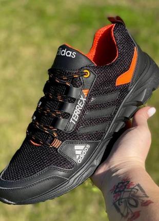 Мужские сетчатые, оранжевые, стильные и качественные кроссовки adidas terrex. от 40 до 45 гг. 1063 д6 фото