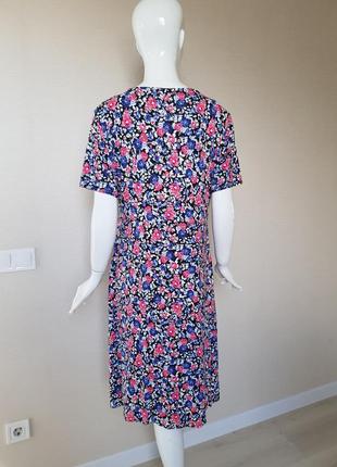 Вискозное цветочное платье трикотажное profile5 фото