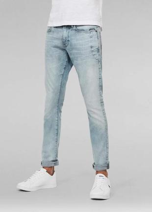 Чоловічі джинси g-star raw сіро-блакитного кольору