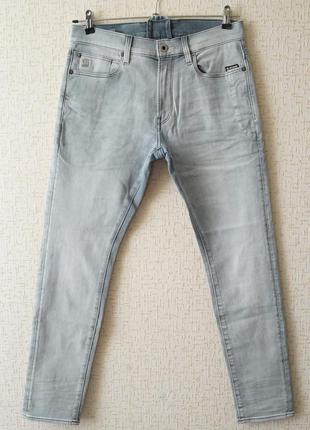 Мужские джинсы g-star raw серо-голубого цвета3 фото