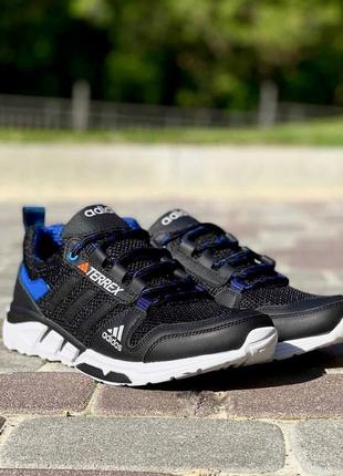 Чоловічі сітчасті, сині, стильні та якісні кросівки adidas terrex. від 40 до 45 рр. 1062 дмш3 фото