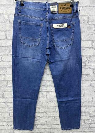 Мужские летние джинсы с косыми карманами2 фото