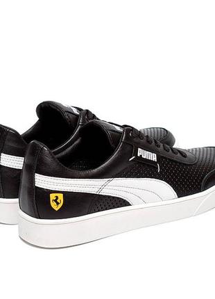 Чоловічі літні шкіряні кеди перфорація puma ferrari перфорация8 фото