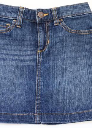 Стильная джинсовая юбка девочке синяя old navy4 фото