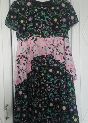 Новое платье миди в цветочный принт trussardi5 фото