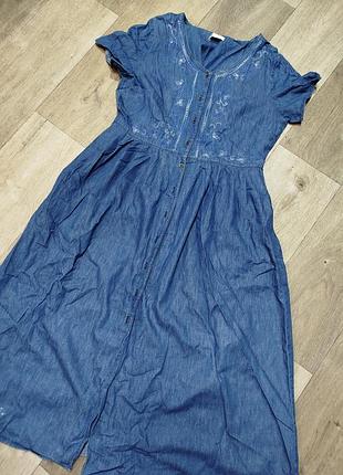 Літнє джинсове плаття, халат, сарафан