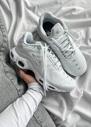 Кроссовки nike air max plus tn'triple white3 фото