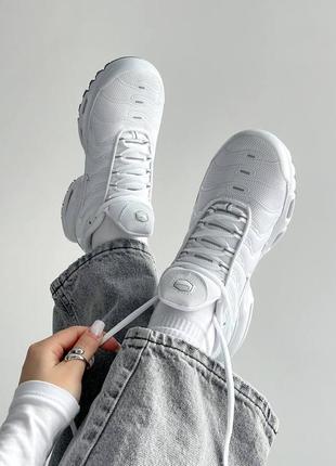 Кроссовки nike air max plus tn'triple white6 фото