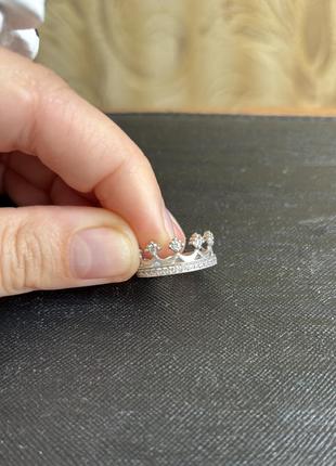 Серебряная кольца, кольцо, кольца корона, 925 серебро, кольца с фианитом
