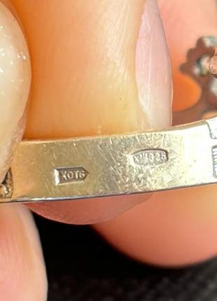 Серебряная кольца, кольцо, кольца корона, 925 серебро, кольца с фианитом4 фото