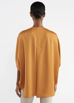 Оверсайз сатиновая блуза блузка oversized blouse wera в стиле cos arket4 фото