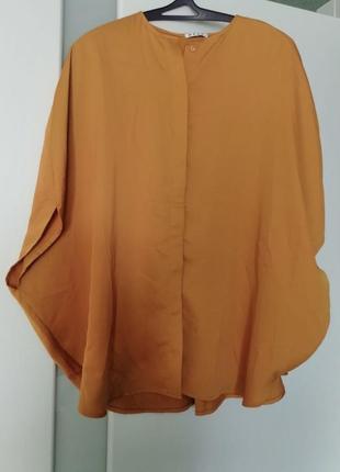 Оверсайз сатиновая блуза блузка oversized blouse wera в стиле cos arket6 фото