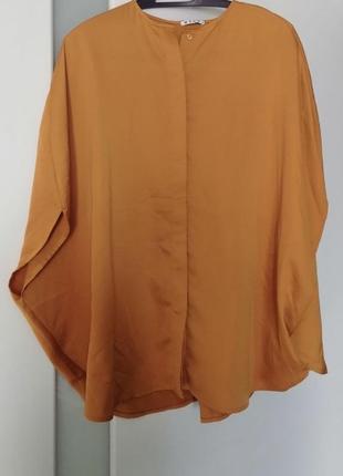 Оверсайз сатиновая блуза блузка oversized blouse wera в стиле cos arket8 фото