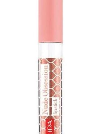 Рідка помада для губ pupa nude obsession lipstick 002 shiny push up, 3 мл