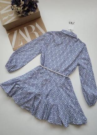 Шикарное хлопковое платье в гео принт zara 🌿6 фото