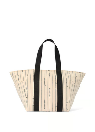 Холщовая сумка с логотипом victoria´s secret logo canvas tote виктория сикрет