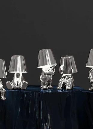 Ночник на аккумуляторах "стоящий человечек", в хроме