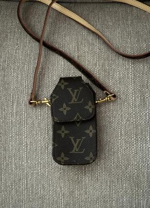 Кожаный портсигар, чехол, футляр,в стиле  louis vuitton !