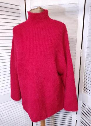 Красный мягкий свитер5 фото