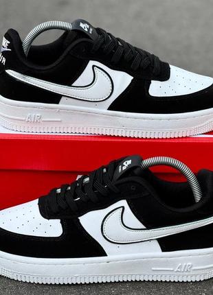 Мужские черно-белые спортивные кроссовки Air force 1 07 32 фото