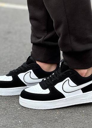 Мужские черно-белые спортивные кроссовки Air force 1 07 35 фото