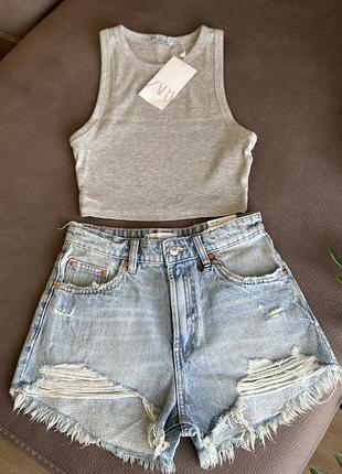Джинсовые шорты zara 3