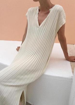 Платье из тележки в рубчик