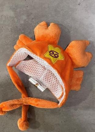 Шапка для собак карнавальная знак зодиака рак, оранжевая