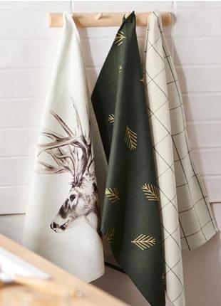 1 шт великий якісний бавовняний кухонний рушник в клітинку від tcm tchibo (чібо), німеччина