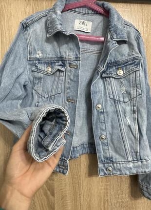 Джинсовая куртка zara для девочки