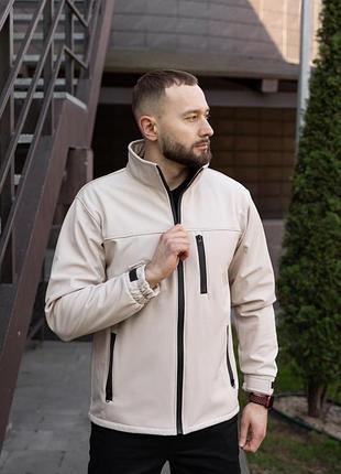 Куртка мужская на осень softshell на микрофлисе