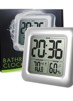 Baldr bathroom clock цифровий водонепроникний годинник метеостанція1 фото