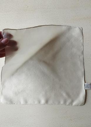 👍🤍 платочек паше молочного кольору 28х29, шов роуль👌1 фото