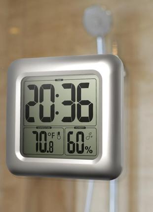 Baldr bathroom clock цифровий водонепроникний годинник метеостанція2 фото