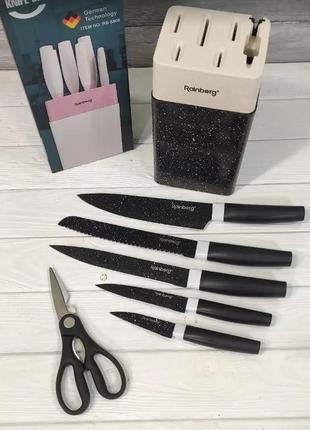 Набір кухонних ножів rainberg 7 предметів rainberg rb8808 salemarket3 фото
