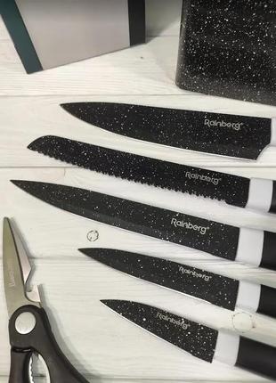 Набір кухонних ножів rainberg 7 предметів rainberg rb8808 salemarket9 фото