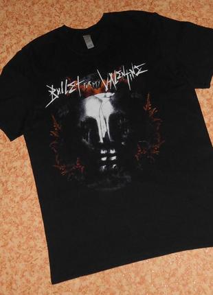 Футболка bullet for my valentine/face & flames/рок мерч