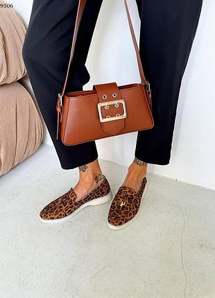 Шикарные натуральные лоферы с декором