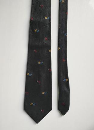 Чорна краватка галстук з слонами st.george