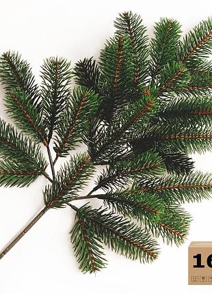 Ветка хвойная premium литая 53 см зелёная (упаковка 16 шт.)