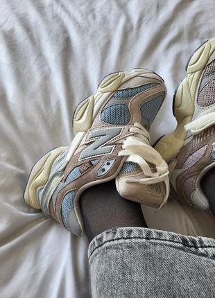 Женские кроссовки new balance 9060 grey blue