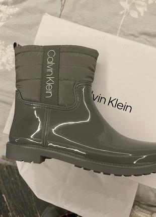 Calvin klein резиновые сапожки на флисе, оригинал, р 40