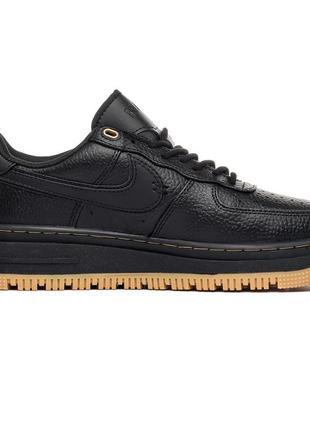 Кроссовки мужские nike air force 1 low luxe black стильные молодежные черные