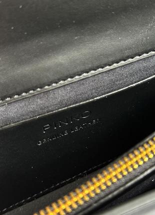Сумка клатч premium pinko mini love bag one simply with enamel pin black3 фото