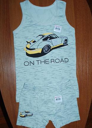 Комплект майка трусики боксерки 6-7 ріст 122-128 донелла donella шортики машинка