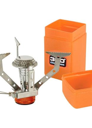 Газовий пальник 360° degrees furno stove with igniter, пальник з нержавіючої сталі, пальник туристичний